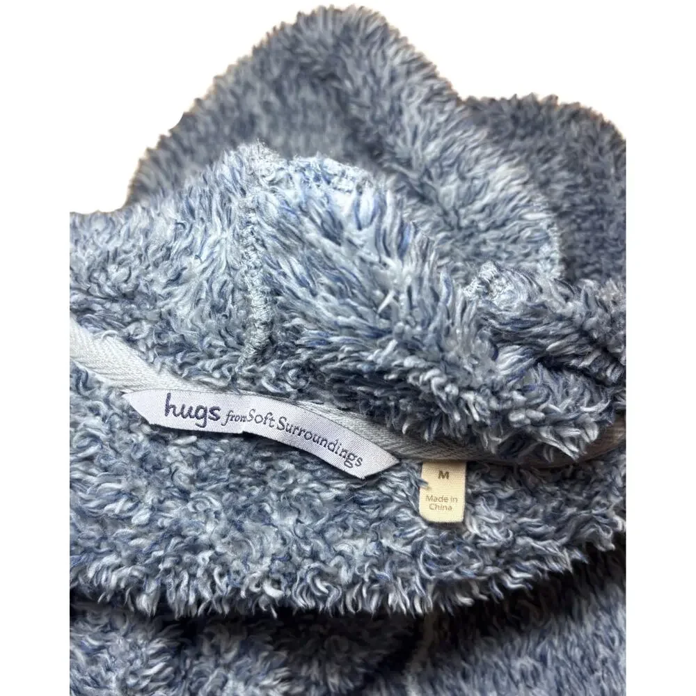 Soft Surroundings HUGS ultra soft cardigan jacket teddy/soft/ ice blue - Picture 2 of 9